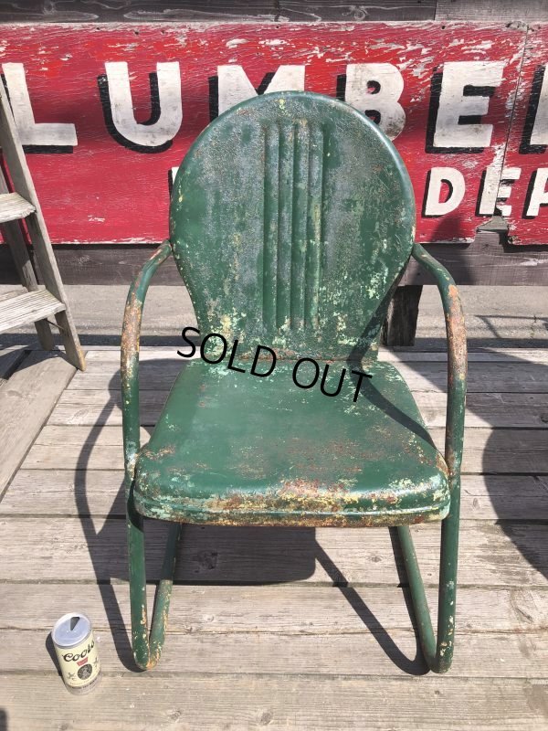 画像1: Vintage U.S.A. Metal Lawn Chair (B915)