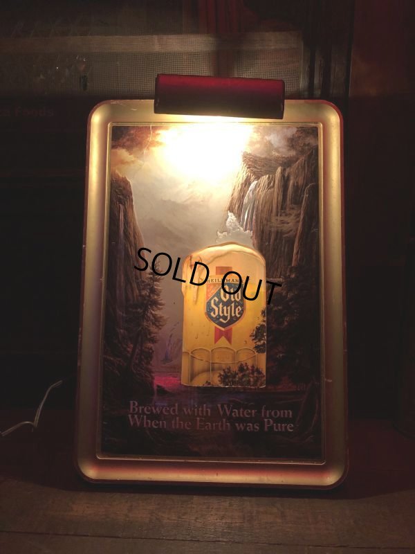 画像1: Vintage Advertising HEILEMAN'S Old Style Beer Store Display Lighted Sign (B924)