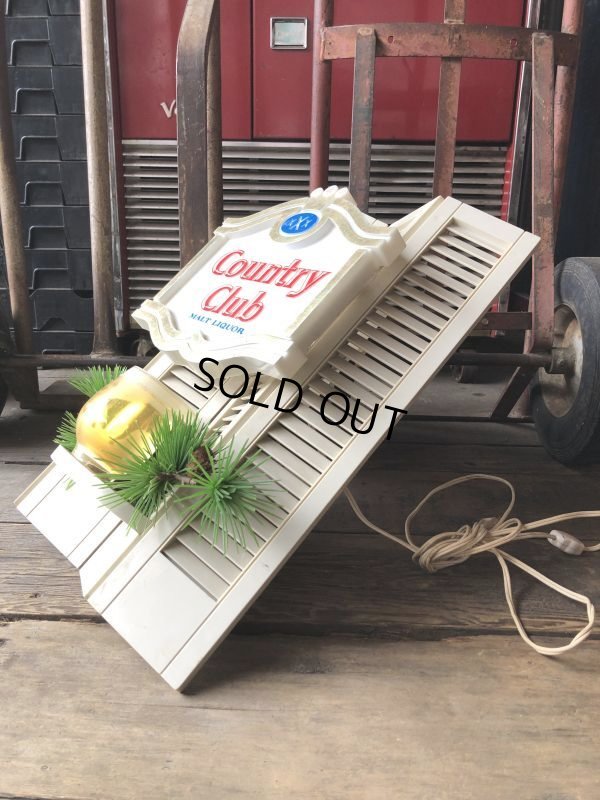 画像19: Vintage Advertising Country Club Malt Liquor Store Display Lighted Sign (B925)