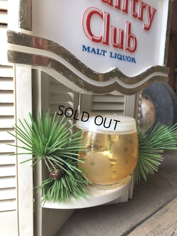 画像17: Vintage Advertising Country Club Malt Liquor Store Display Lighted Sign (B925)