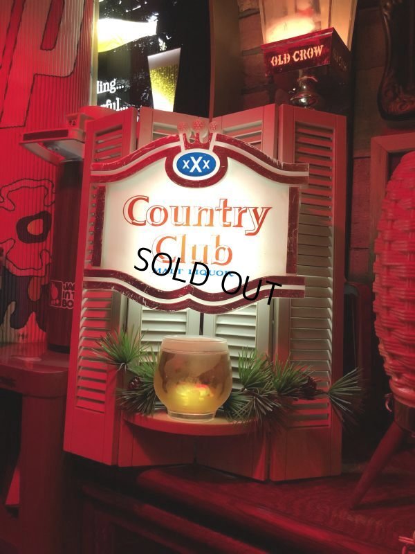 画像1: Vintage Advertising Country Club Malt Liquor Store Display Lighted Sign (B925)