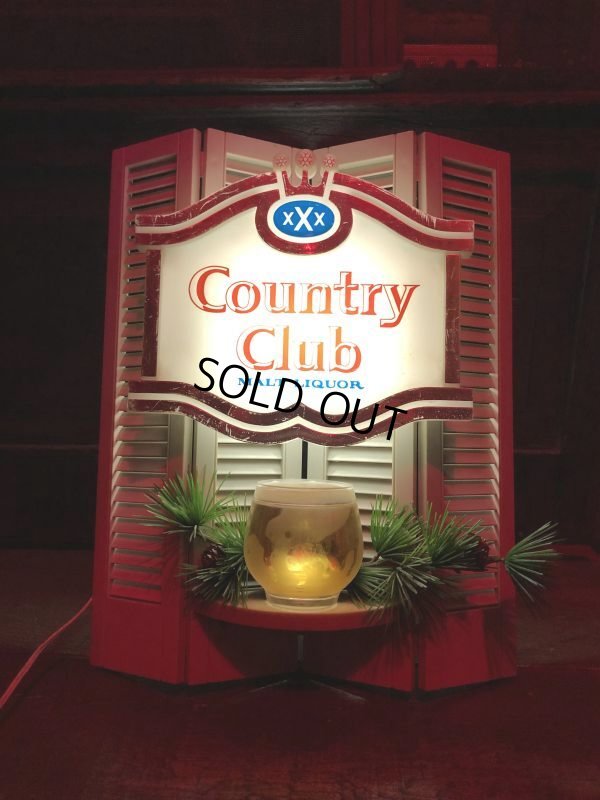 画像10: Vintage Advertising Country Club Malt Liquor Store Display Lighted Sign (B925)
