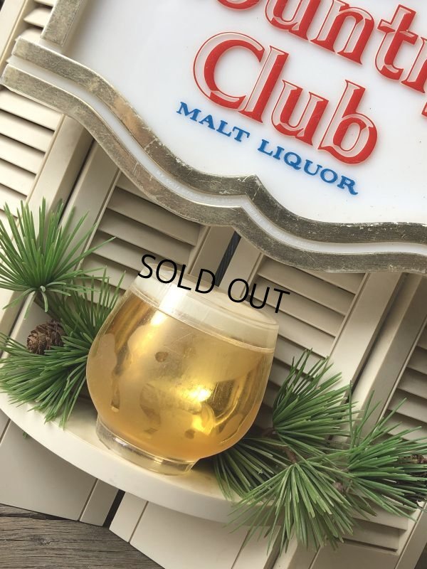 画像27: Vintage Advertising Country Club Malt Liquor Store Display Lighted Sign (B925)