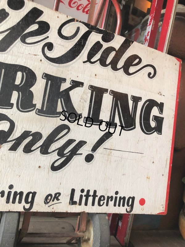 画像5: Hand Painted Wooden NO PARKING Sign Original Vintage U.S.A. (B927)