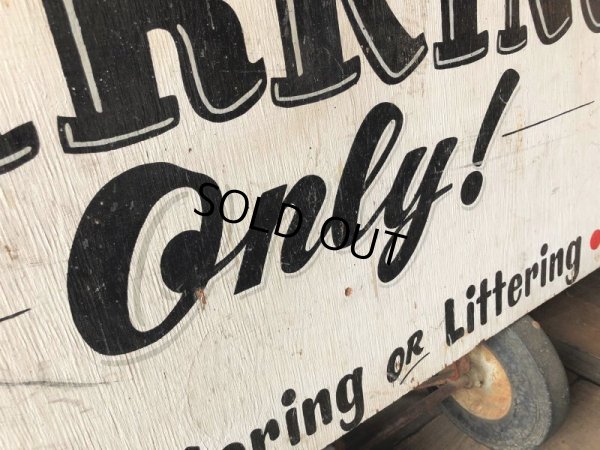 画像8: Hand Painted Wooden NO PARKING Sign Original Vintage U.S.A. (B927)