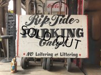 Hand Painted Wooden NO PARKING Sign Original Vintage U.S.A. (B927)