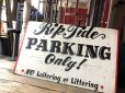 画像14: Hand Painted Wooden NO PARKING Sign Original Vintage U.S.A. (B927)