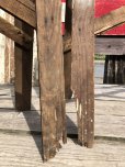 画像24: Vintage Industrial Rustic Wooden Folding Sawhorses (B934)