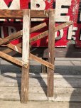 画像22: Vintage Industrial Rustic Wooden Folding Sawhorses (B934)