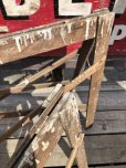 画像28: Vintage Industrial Rustic Wooden Folding Sawhorses (B934)