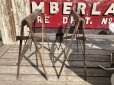 画像9: Vintage Industrial Rustic Wooden Folding Sawhorses (B934)