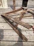 画像20: Vintage Industrial Rustic Wooden Folding Sawhorses (B934)