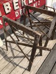 画像10: Vintage Industrial Rustic Wooden Folding Sawhorses (B934)