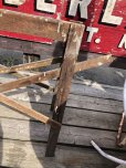 画像15: Vintage Industrial Rustic Wooden Folding Sawhorses (B934)
