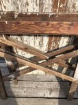 画像25: Vintage Industrial Rustic Wooden Folding Sawhorses (B934)