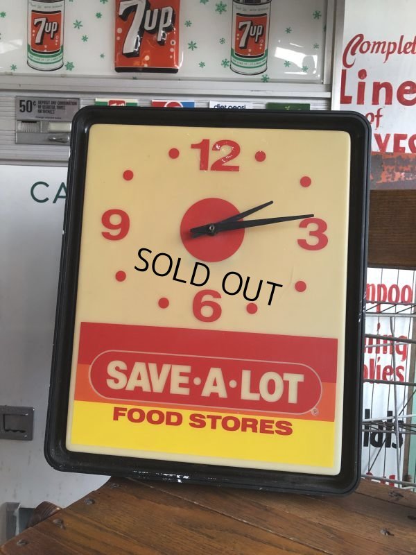 画像20: Vintage Advertising SAVE-A-LOT Food Stores Store DIsplay Light Clock Sign (B940)
