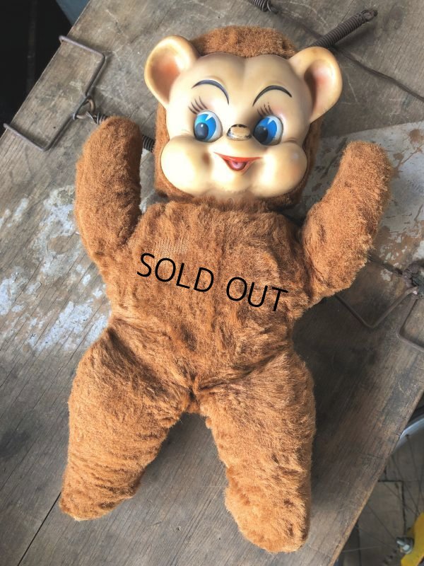 画像7: Vintage Rubber Face Doll Bear 33cm (B938)