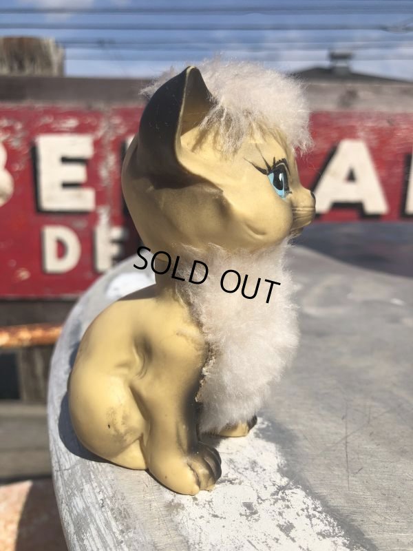 画像4: 1970 Vintage KAMER Inc Made in Japan Cat Rubber Vinyl Toy  (B937)