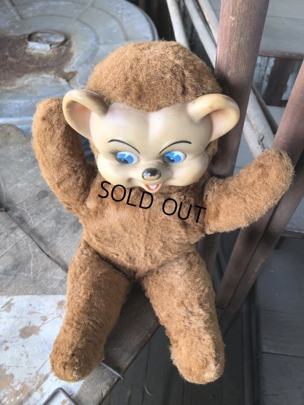 画像4: Vintage Rubber Face Doll Bear 33cm (B938)