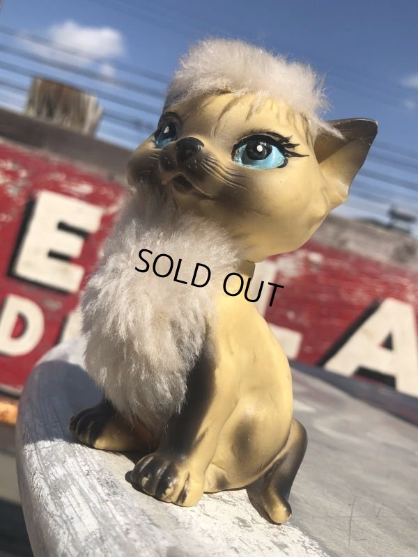 画像7: 1970 Vintage KAMER Inc Made in Japan Cat Rubber Vinyl Toy  (B937)