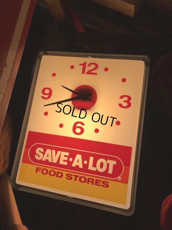 画像18: Vintage Advertising SAVE-A-LOT Food Stores Store DIsplay Light Clock Sign (B940)