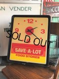 Vintage Advertising SAVE-A-LOT Food Stores Store DIsplay Light Clock Sign (B940)
