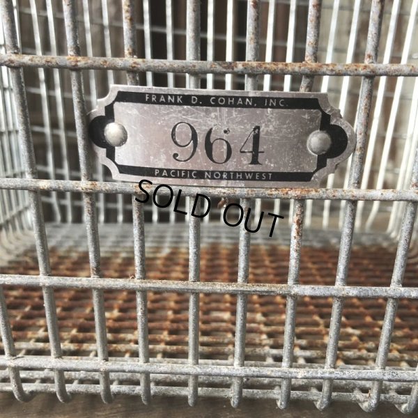 画像1: Vintage Frank D Cohan Gym Locker Metal Wire Basket #964 (B952)