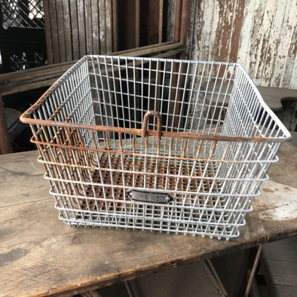 画像2: Vintage Frank D Cohan Gym Locker Metal Wire Basket #972 (B953)