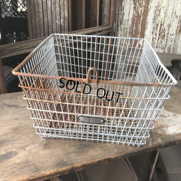 画像2: Vintage Frank D Cohan Gym Locker Metal Wire Basket #972 (B953)