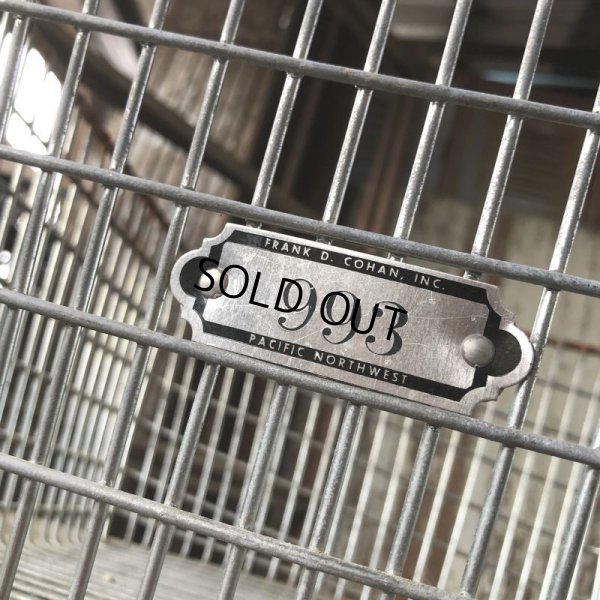 画像2: Vintage Frank D Cohan Gym Locker Metal Wire Basket #993 (B960)