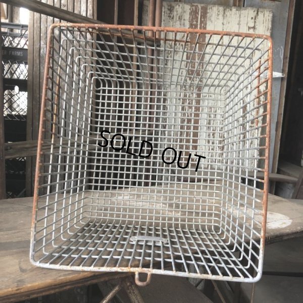 画像6: Vintage Frank D Cohan Gym Locker Metal Wire Basket #993 (B960)