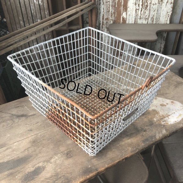 画像3: Vintage Frank D Cohan Gym Locker Metal Wire Basket #972 (B953)