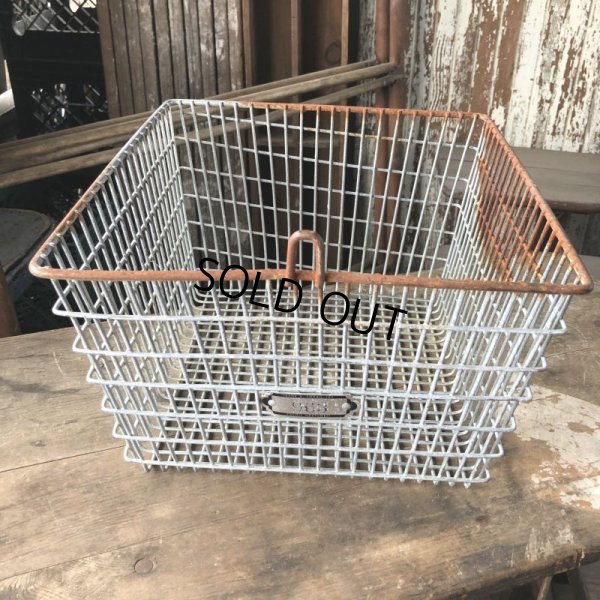 画像2: Vintage Frank D Cohan Gym Locker Metal Wire Basket #963 (B951)