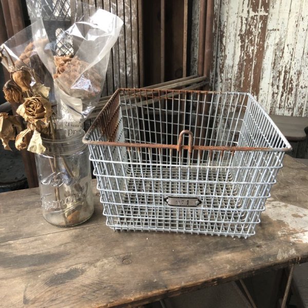 画像8: Vintage Frank D Cohan Gym Locker Metal Wire Basket #971 (B956)