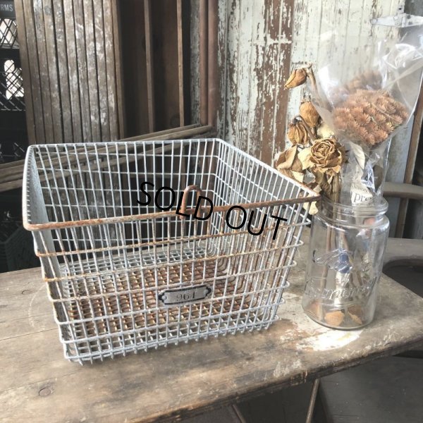 画像8: Vintage Frank D Cohan Gym Locker Metal Wire Basket #964 (B952)