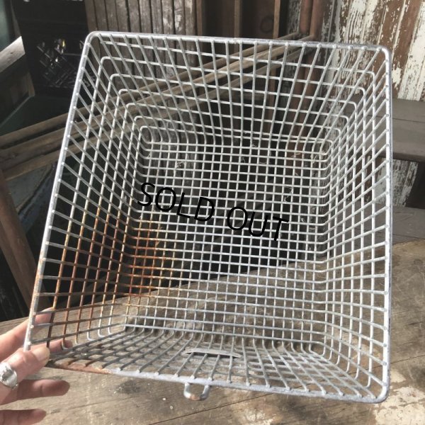 画像6: Vintage Frank D Cohan Gym Locker Metal Wire Basket #976 (B955)