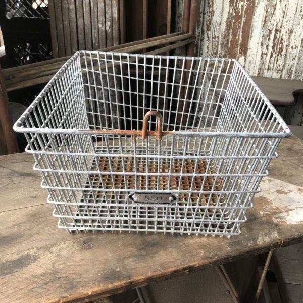 画像2: Vintage Frank D Cohan Gym Locker Metal Wire Basket #880 (B958)