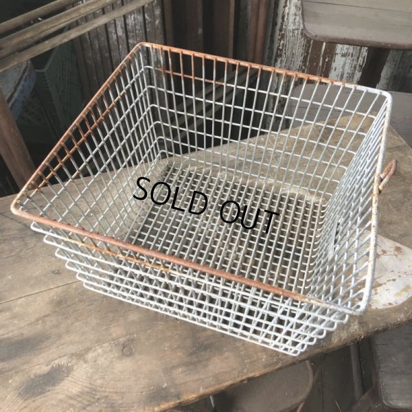 画像3: Vintage Frank D Cohan Gym Locker Metal Wire Basket #993 (B960)