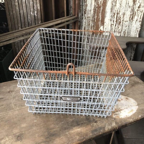 画像2: Vintage Frank D Cohan Gym Locker Metal Wire Basket #995 (B961)