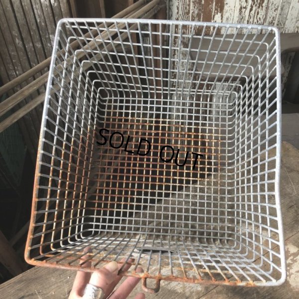画像6: Vintage Frank D Cohan Gym Locker Metal Wire Basket #972 (B953)