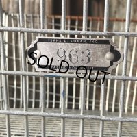 Vintage Frank D Cohan Gym Locker Metal Wire Basket #963 (B951)