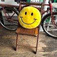 画像1: Vintage Happy Face Smiley Smile Plush Pillow Cushion (B965) (1)