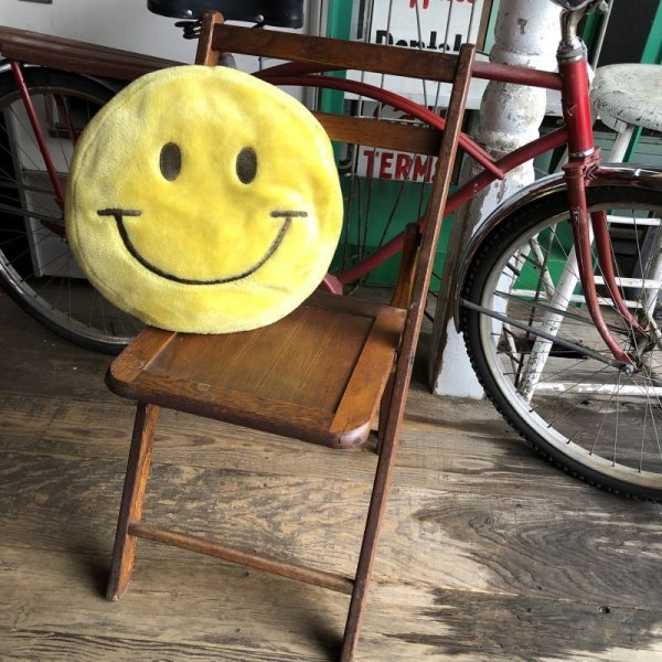画像1: Vintage Happy Face Smiley Smile Plush Pillow Cushion (B964)