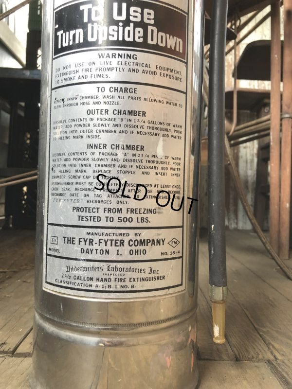 画像8: Vintage Fyr Fyter Fire Extinguisher (B967)