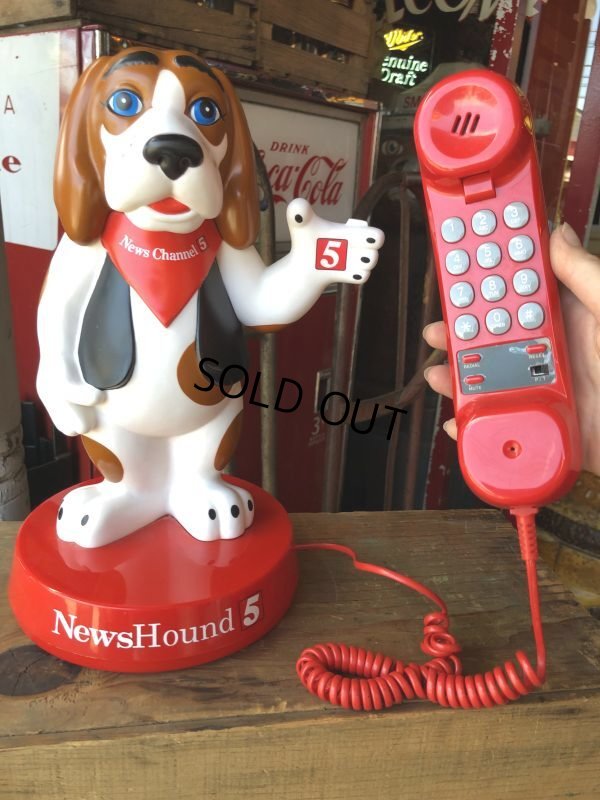 画像1: 90s Vintage Advertising NASHVILLE Channel 5 News Hound 5 Telephone (B974)