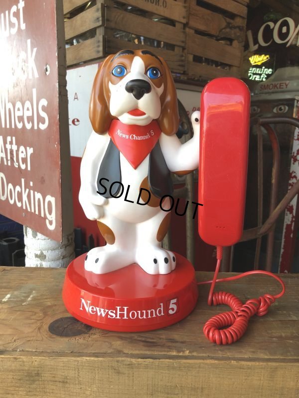 画像2: 90s Vintage Advertising NASHVILLE Channel 5 News Hound 5 Telephone (B974)