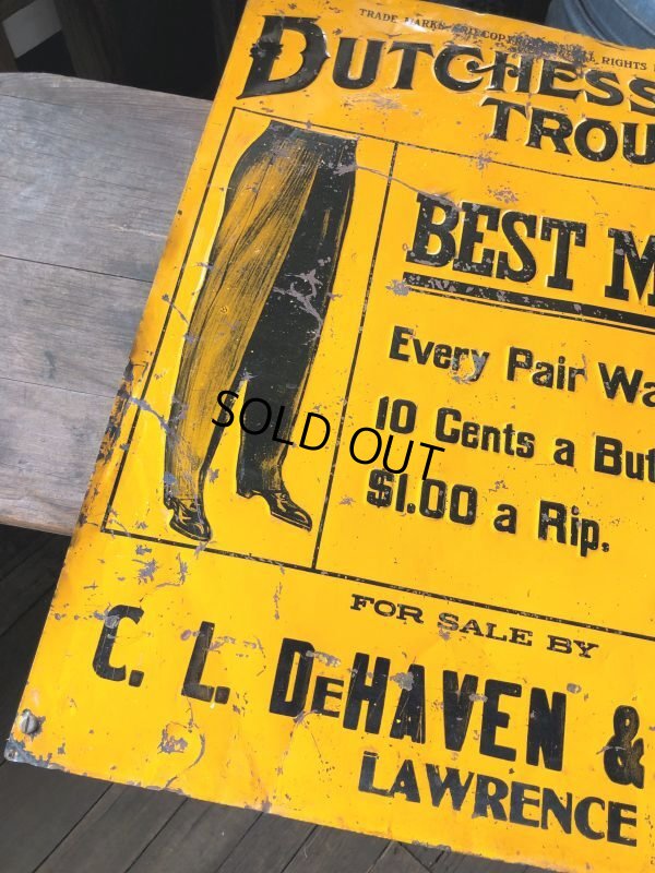 画像22: Antique Dutchess Trousers Advertising Embossed Tin Sign (B975)