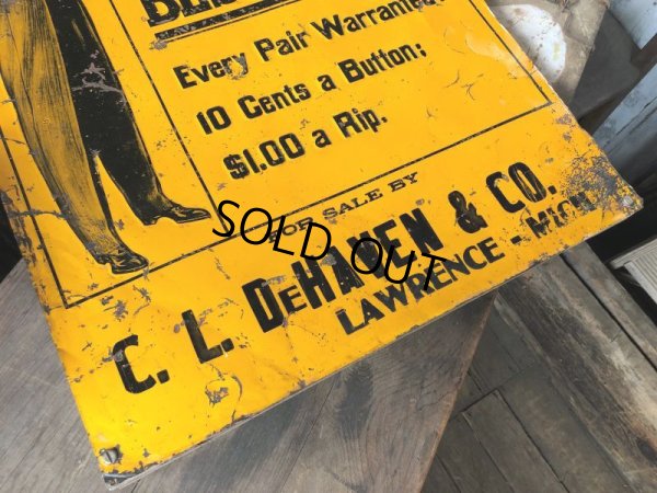 画像20: Antique Dutchess Trousers Advertising Embossed Tin Sign (B975)
