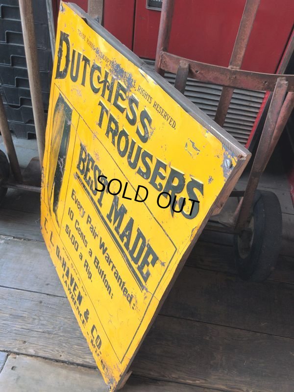 画像11: Antique Dutchess Trousers Advertising Embossed Tin Sign (B975)