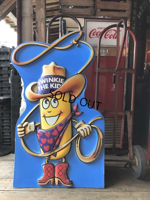 画像1: 90s Vintage Hostess Advertisng Twinkie the Kid Plastic Cardboard Store Display Sign 120cm (B989)